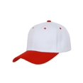 thumbnail image 1 of Two-Tone  Adjustable Baseball Cap, White/Red, 1 of 2