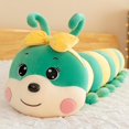 thumbnail image 3 of Adorable Caterpillar Ver Ondulant Dormant Peluche Verte, 3 of 8