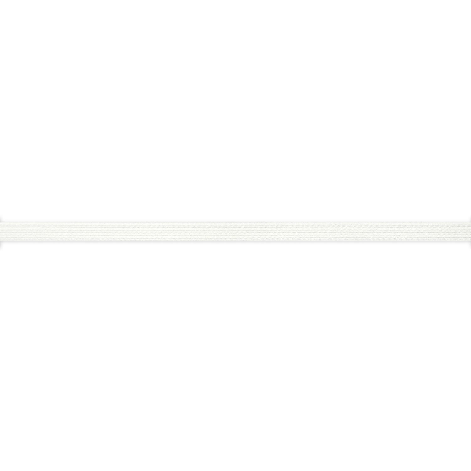 UNIQUE CREATIV blanc Braided Elastic, 3 mm (0.12 in), 7 m (7.66 yd)