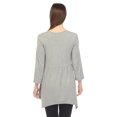 thumbnail image 3 of White Mark Tunique à Manches 3/4 pour Femmes, Taille Empire, Col en V, 3 of 6