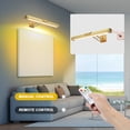 thumbnail image 2 of Graflsoa Lampe Murale Magnétique avec Commande Tactile et à Distance, 3 Températures de Couleur Réglables (2600K-6000K), Luminosité Réglable, Minuterie 0,5 H/1 H/2 H, Batterie 4500 mAh, Recharge USB‐C, Fini Or, 2 of 6