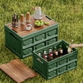 thumbnail image 1 of Meitianfacai Outdoor Camping Storage Box Folding Box Camping Organizing Box Car Trunk Storage Box Wooden Lid Clothing Storage Box 20L Capacity, 1 of 9