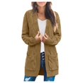 thumbnail image 1 of Women‘s Long Sleeve Cable Knit Cardigan Sweaters Open Front Winter Outwear, 1 of 6