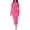 Hot Pink, variant on Lovzfmll Women's Fashion Comfortable Casual Long Sleeve Round Neck Dress Hot Pink, L