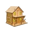 thumbnail image 2 of LSLJS Light-Up Handmade Wooden Christmas Village Houses for Crafts Christmas Decorations, 2 of 9