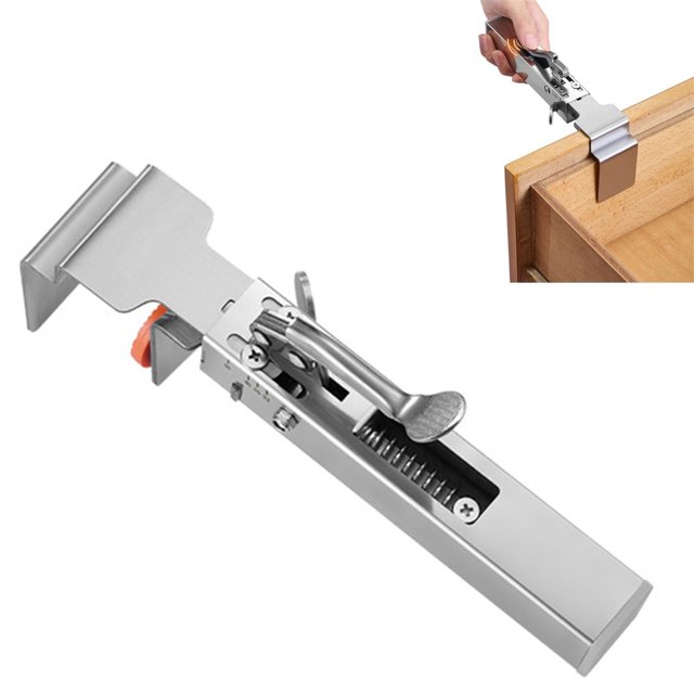Adjustable Drawer Fixing Clamp Drawer Front Installation Clamps Cabinet Installation Clamps Stainless Fixing Clips For Carpenter Household Tables Desks Mount