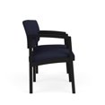 thumbnail image 4 of Fauteuil de Réception en Acier Lenox pour Salle d'Attente 2 Places / Acier Noir / Bleu Marine, 4 of 5