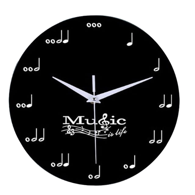 Math and Wall Clock 12 Inch Non Ticking Math and Decorative Wall Clocks for Living Room Laundry Room