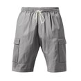 thumbnail image 4 of Plebaso Mens Casual Shorts Drawstring Lightweight Summer Shorts Solid Color Loose Beach Shorts for Men, 4 of 7
