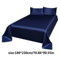 thumbnail image 3 of Ohufall Queen Size Sheet Set Ice Silk Bed Sheet 3 Piece Set Summer Cooling Solid Color Bed Sheets, 3 of 4