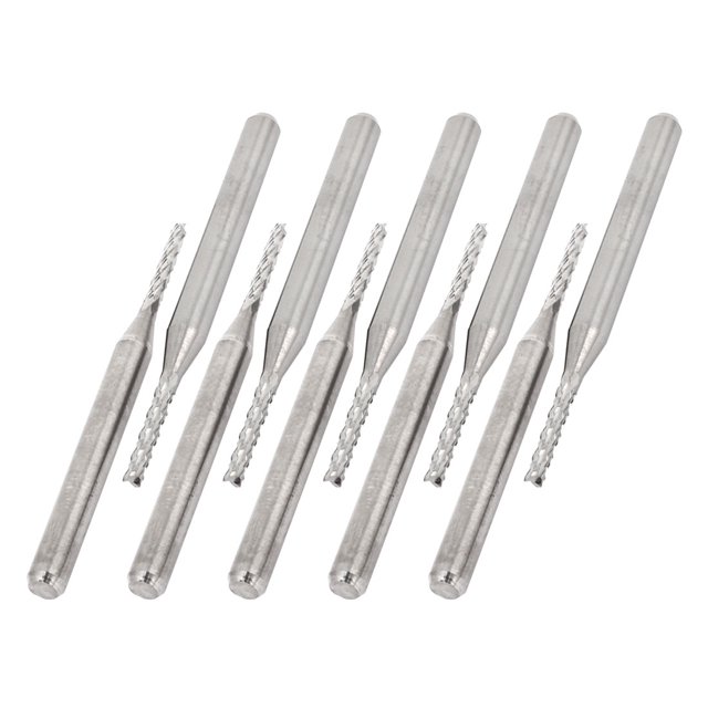 Unique Bargains 10 Pcs Outil de Découpe Tungstène Carbure PCB pour Gravure CNC 1.5mm Dia