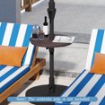 thumbnail image 2 of Costway Table de Parasol d'Extérieur Réglable de 20” pour Perche de Parasol de Patio de 1,5” et 1,9” Café, 2 of 10
