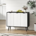 thumbnail image 2 of HOMCOM Buffet de 36 Pouces, Armoire Buffet avec Tablettes Ajustables, Noir, 2 of 10