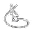 thumbnail image 1 of PVCS Bague Mode Exquise 26 Style Alphabet Anglais Lettre Bague en Cuivre, 1 of 1