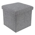thumbnail image 3 of Fosa Pouf de Rangement Pliable Banc de Rangement Multifonction Repose-Pieds avec Housse, 3 of 8