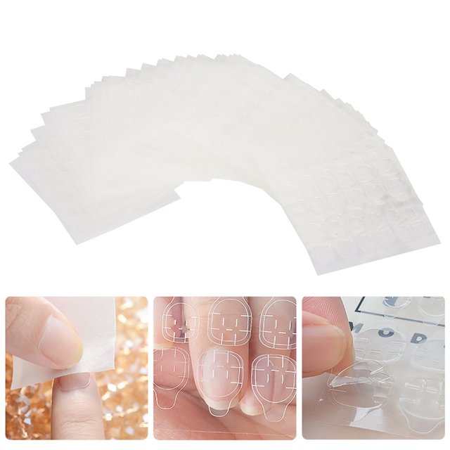 Transparent Nail Tape, Firm Nail Adhesive Tab Reusable Easy To Remove Double Sided for Nail Art