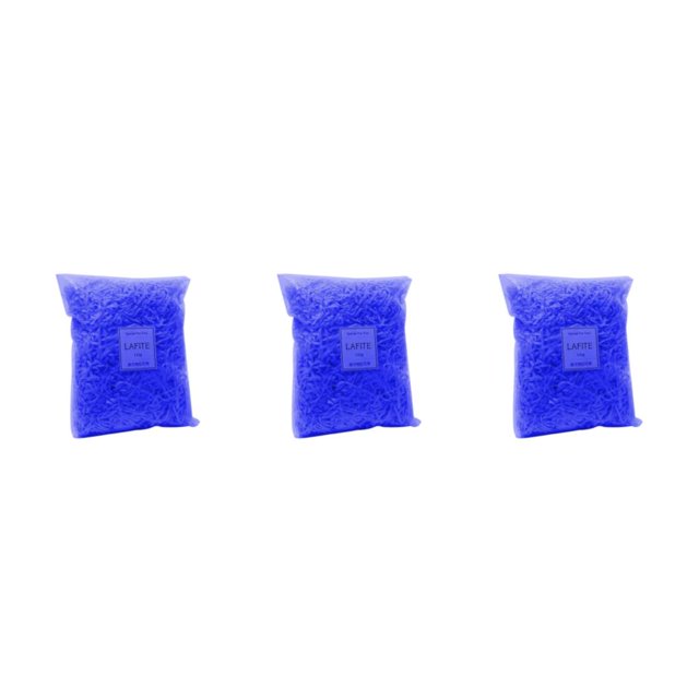 kurtrusly Shredded Crinkle Lafite Paper Raffia Filler Confetti Gift Box Decorations Birthday Christmas Material Packaging Blue 3Set