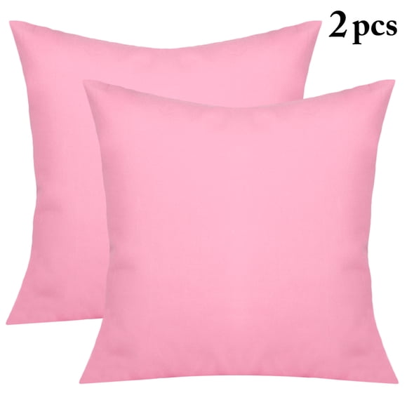 2 Pcs Housses de Coussin Décoratives Unies Simples Carrées Taie de Coussin Intérieur Salon Extérieur Jardin Housse de Coussin pour Voiture Sofa Lit Canapé