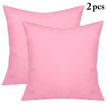 2Pcs Decorative Solid Color Throw Pillow Simple Square Covers Cushion Case Indoor Living Room Outdoor Garden Shell Pillow Case for Car Sofa Bed Couch
