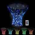thumbnail image 1 of CNKOO Basketball Light Up Hoop Net  Change Colors with Remote  Heavy Duty LED Replacement Basketball Nets  Fits Outdoor Indoor 12 Loops Rim  Glow in The Dark Neon Basketball Hoop, 1 of 7