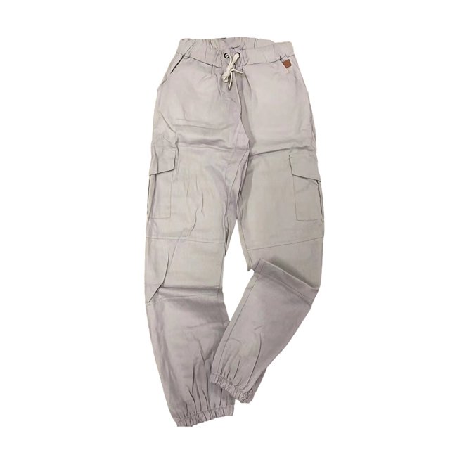 Cotton Men Trousers Solid Color Replacement Stylish Solid Color Washable Easy Matching Middle Waist Home Long Pant Clothes White Grey L