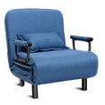 thumbnail image 4 of Patiojoy Fauteuil-Lit Pliant Fauteuil Lounge Canapé 5 Positions Mobilier pour la Maison Bleu, 4 of 6