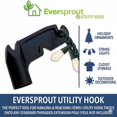 thumbnail image 2 of EVERSPROUT Utility Hook | Installing and Hanging String Lights, Bird feeders, Reaching High Places | Lightweight, Fits on 3/4 inch Acme Thread Pole Tips (Hook Only, No Pole), 2 of 5