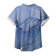 thumbnail image 5 of Pompotops Chemisier Décontracté à Revers pour Femme, Manches Courtes, Imprimé, Chemise Ample, Hauts, Boutons, Cardigan, Liquidation, 5 of 5