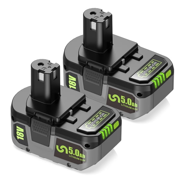 2pcs 18V 5Ah Li-ion Battery For Ryobi ONE+ Replacement For P108/P107/P105/P104/P103/P102/RB18L50 /BPL1820 Real Capacity