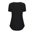 thumbnail image 4 of Pisexur Hauts d'Allaitement pour Femmes, Vêtements de Maternité Décontractés à Rayures Patchwork Col Rond Manches Courtes Double Couche T-Shirt de Grossesse avec Poche, 4 of 4