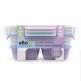 thumbnail image 1 of Ello Snap & Nest 8-Piece 2-Cup Plastic Snack Container Set, Pastel Horizon, 1 of 7