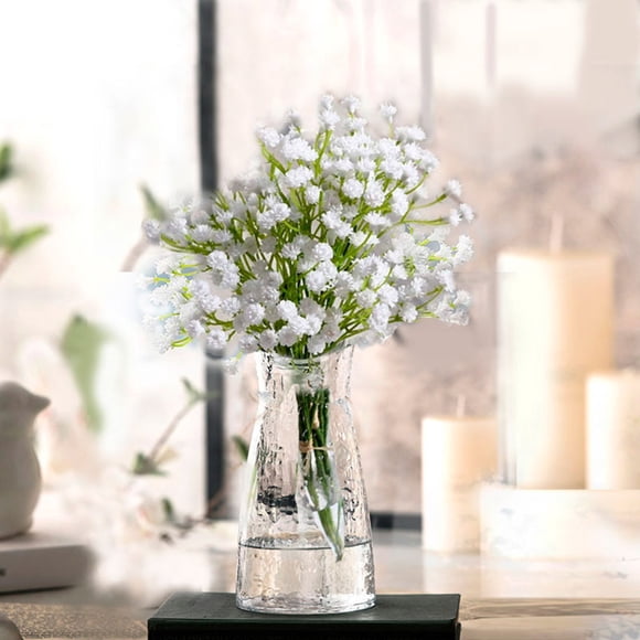 Silk Gypsophila Bunch for Party Home Wedding Decoration Elegant Vase Centerpiece Floral Arrangement Bouquet Greenery Filler Realistic Lifelike Table Idea