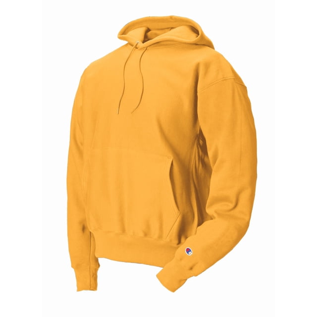 Champion Mens Reverse Weave Fleece Hoodie, S, C Gold