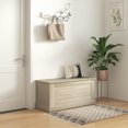 thumbnail image 2 of HOMCOM Coffre de Rangement Moderne, Boîte en Bois pour Salon, 39,4 Pouces, Naturel, 2 of 10