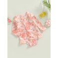 thumbnail image 3 of Fortune Toddler Baby Girl One Piece Swimsuit Long Sleeve Flower Swimwear Girls Rash Guard, 3 of 9