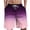 Purple, variant on Meichang Mens Summer Beach Shorts Big and Tall Lightweigt Quick Dry Swim Trunks Fashion Gradient Printed Elastic Waist Drawstring Surfing Board Shorts Orange 3XL