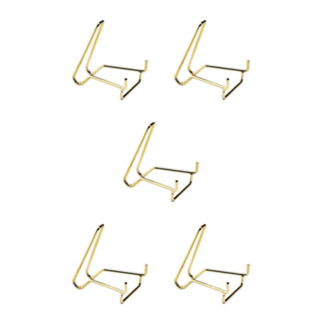 Baohd Iron Ores Stone Display Stand Desktop Rock Holder Decor Base Home Office Golden M 5Set