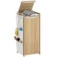 thumbnail image 1 of HOMCOM Bamboo Laundry Hamper with Removable Drawstring Bag, Natural, 1 of 10