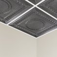 thumbnail image 2 of Great Lakes Tin Cleveland Pewter 2ft x 2ft Lay In Ceiling Tiles (5 Pack), 2 of 5