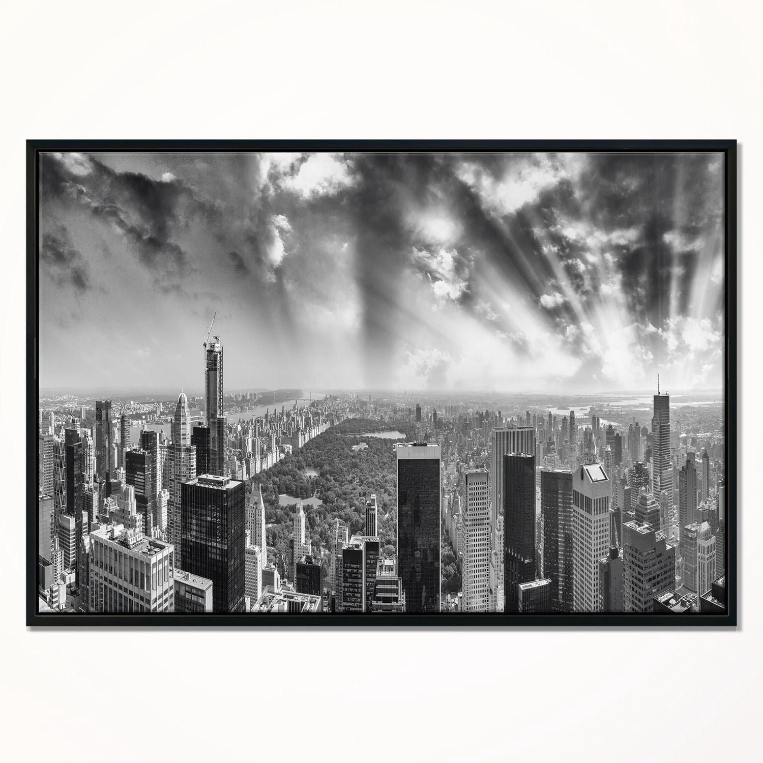 Design Art Central Park Et Les Bâtiments Environnants  Sur Toile Encadrée