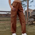 thumbnail image 2 of Timegard Womens Cargo Pants Pantalon Taille Haute à Bas Resserré Léger de Randonnée Uni avec Poches, 2 of 6