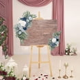 thumbnail image 5 of ABPWLY Arch Simulation Flower Swag Welcome Lintel Water Sign Artificial Rose Wedding Party Decoration Clip Tie Set Fresh Silk Multi Color 19.68x9.84in 1 Piece, 5 of 5
