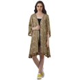 thumbnail image 2 of Moomaya Gilet Imprimé Moss Georgette en Tissu de Plage à Manches 3/4 pour Femmes, 2 of 6