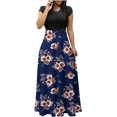 thumbnail image 2 of Robes pour Femmes 2024 Été Surdimensionnées Teinture sur Nœuds Colorées Longues à Imprimé Floral Robes de Plage Décontractées Maxi Robe d'Été Rabais de 50 % Liquidation!, 2 of 6