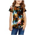 thumbnail image 1 of Meichang T-shirts pour Filles Tout-Petits, T-shirts d'Été pour Enfants Garçons Filles Mode Manches Courtes T-Shirt Imprimé Palmier Mignon Décontracté Col Rond T-shirts Graphiques, 1 of 5