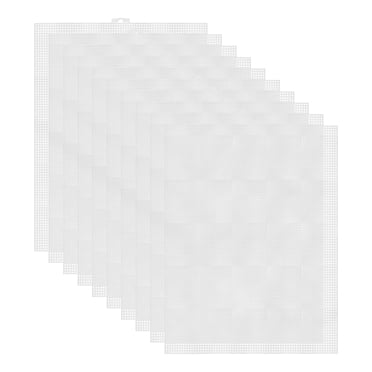 Plastic Mesh Canvas Sheets Blank Canvas White for Embroidery Needlepoint, Knit Crochet Yarn Crafting, 10.24"x13.19"