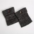 thumbnail image 1 of Gray Socks Winter Warm Boot Cuffs Crochet Knitted Boot Cuffs Short Leg Boot Topper Socks Short Ankle with Slouch Button Design for Women Girls, 1 of 5