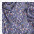 thumbnail image 4 of Soimoi Purple Poly Georgette Fabric Crowd Theme Human Figure Print Fabric by Yard 42 Inch Wide, 4 of 5