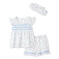 thumbnail image 1 of George Baby Girls' Three Piece Smocked Short Set, 1 of 2