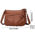 thumbnail image 2 of Kcavykas Clearance Sales Home Storage Organiser 2023 New Leather Bag Mom's Bag Ladies' Multi Compartment Crossbody Bag Large Capacity Soft Leather Bag, 2 of 2